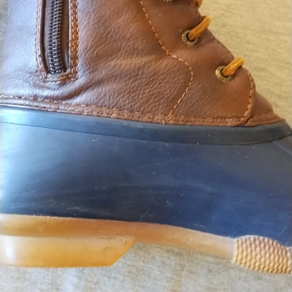 Sperry Top-Sider Saltwater Navy Rain Boots Girl's Sz 6 - Equivalent to Women's 8